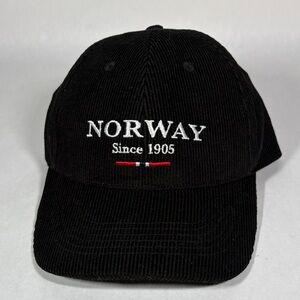 Rock Expedition Norway Corduroy Hat 🧢 Black Embroidered “since 1905”